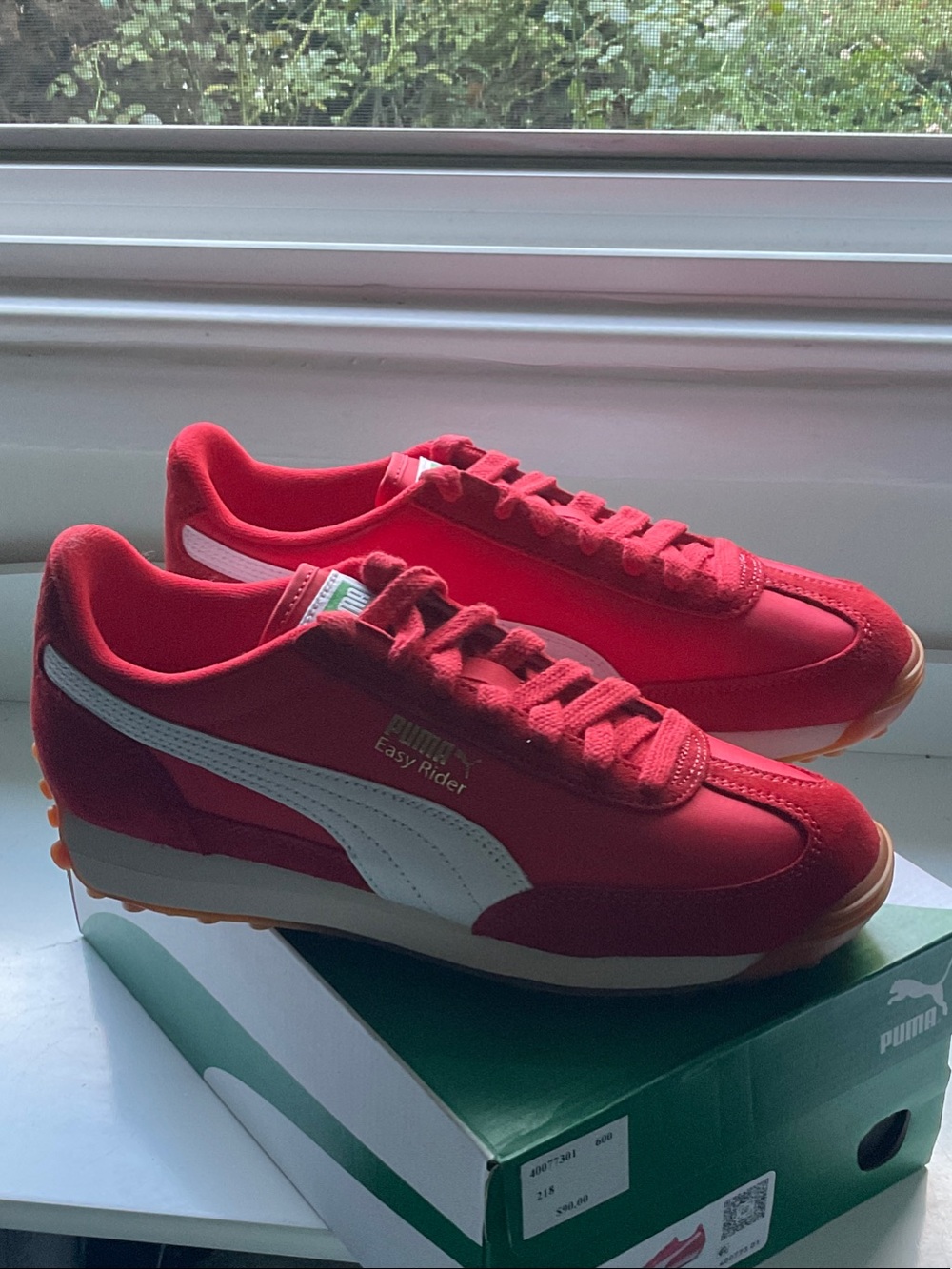 Puma Easy Rider Men's Red and White Retro Sneakers